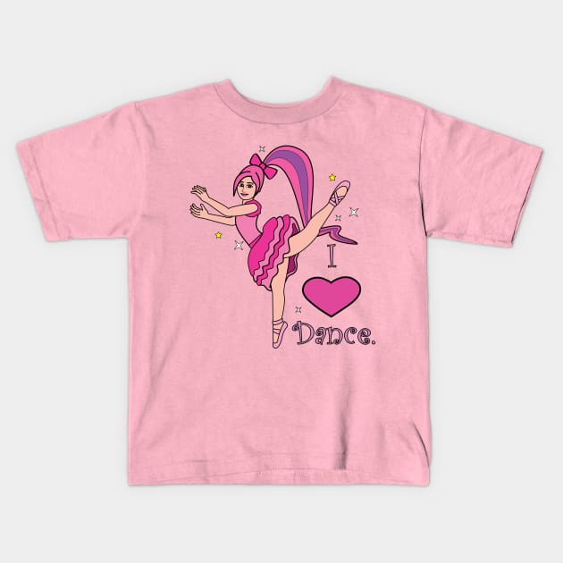 Ballerina: I Love Dance! Kids T-Shirt by PenguinCornerStore